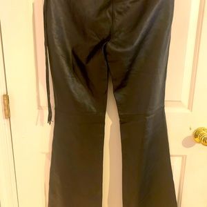 Lamb Skin Leather, Bell Bottom Pants